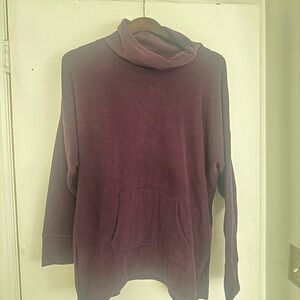 Cuddl Duds Fleece Pullover Hoodie - Plum